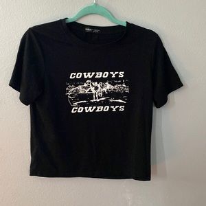 Shein black cowboys shirt